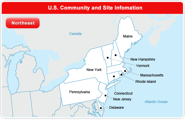 Northeast US Site Selection Map